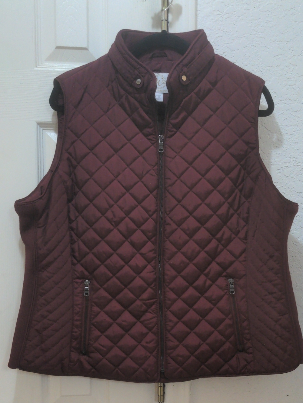 Westport 1962 Women's Maroon Puffer Quilted Vest Size 1X